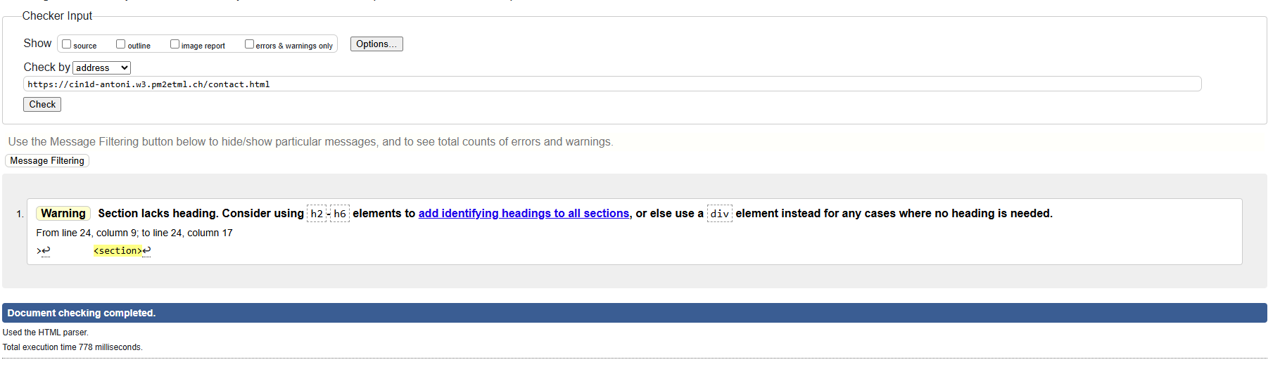 Statut de validité W3C 2